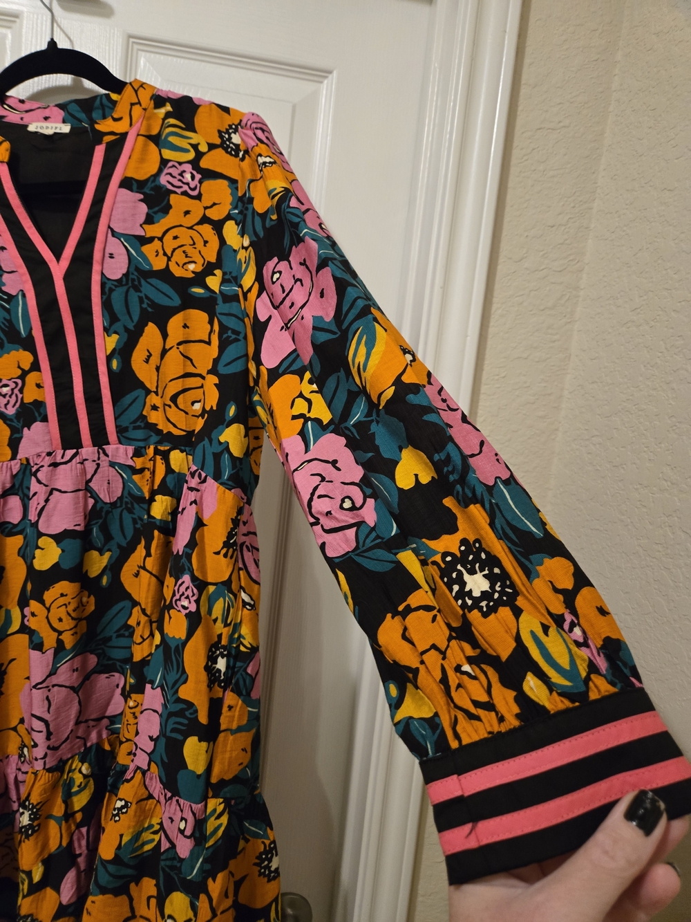 JODIFL Pink, Orange & Green Floral Mini Dress - Picture 4 of 9